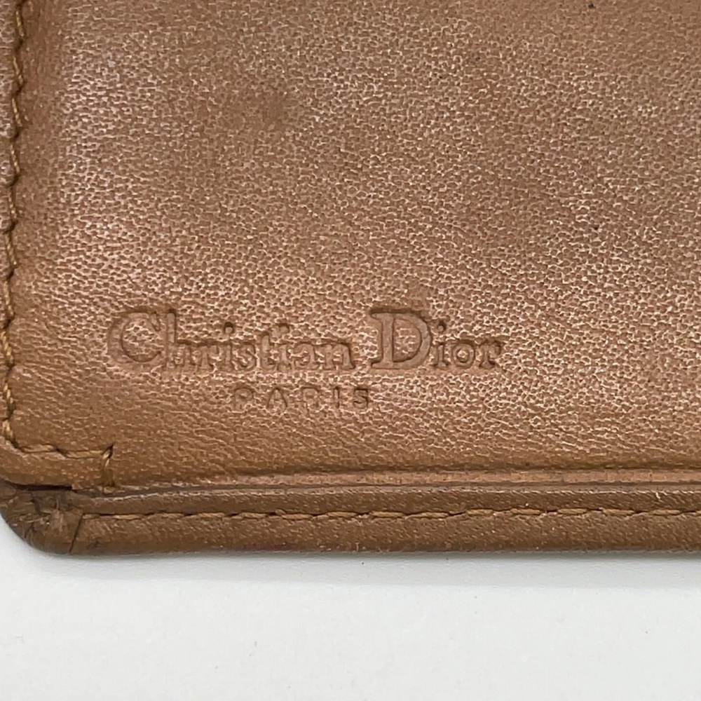Authentic Christian Dior CD Vintage Tan Brown Monogram Long Wallet - Picture 10 of 13